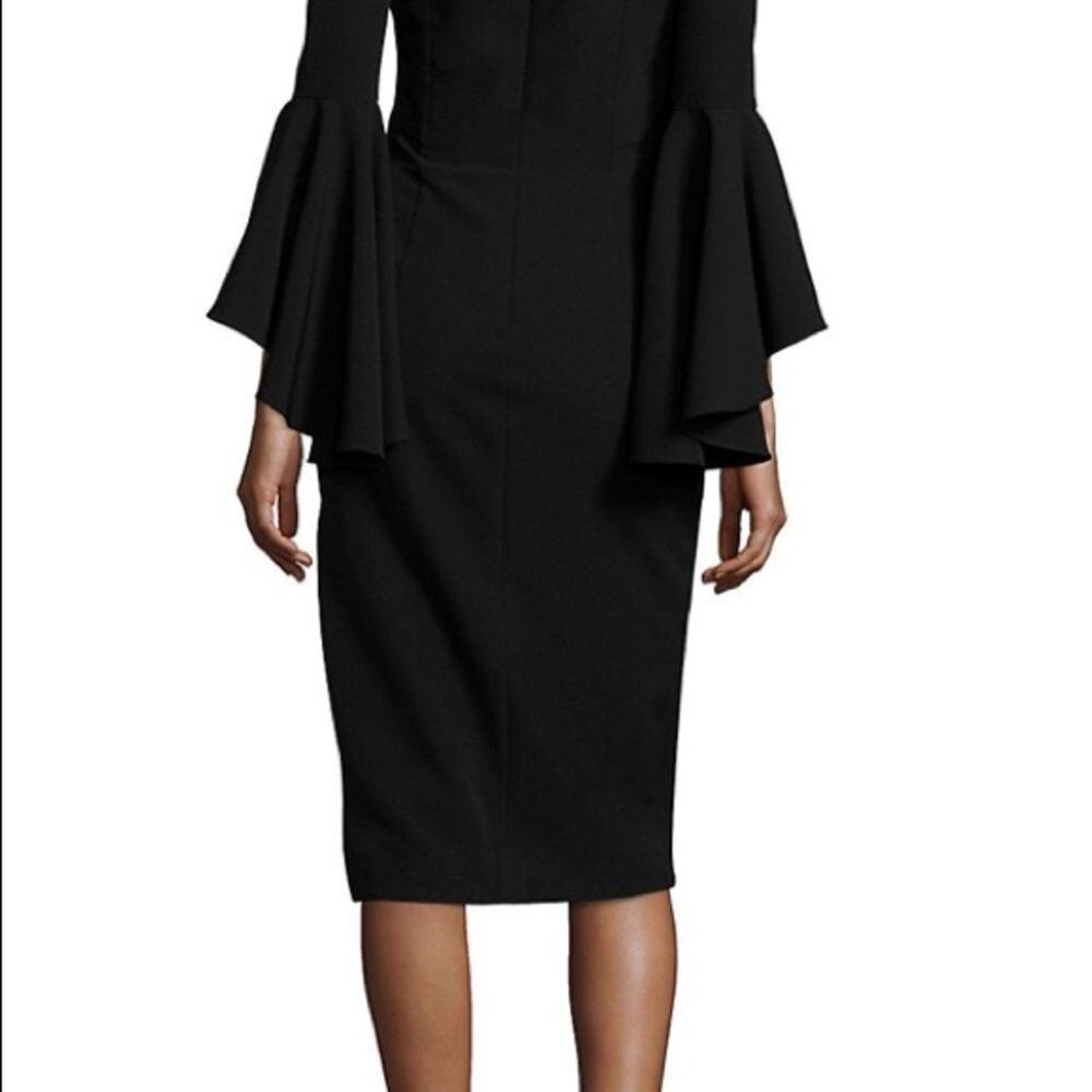 Milly Selena Italian Cady Bell Sleeve Dress - Picture 6 of 13